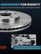 ALLCOMBO 11.1" Front and Rear Brake Rotors Compatible with 2015 Honda Civic
