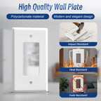 6 Pack Jumbo Decorator Wall Plate Covers 1-Gang Oversize Outlet Cover Plate