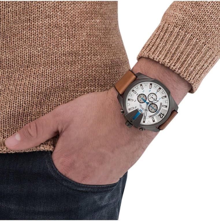 Diesel Mega Chief Watch for Men, Chronograph Men's Watch