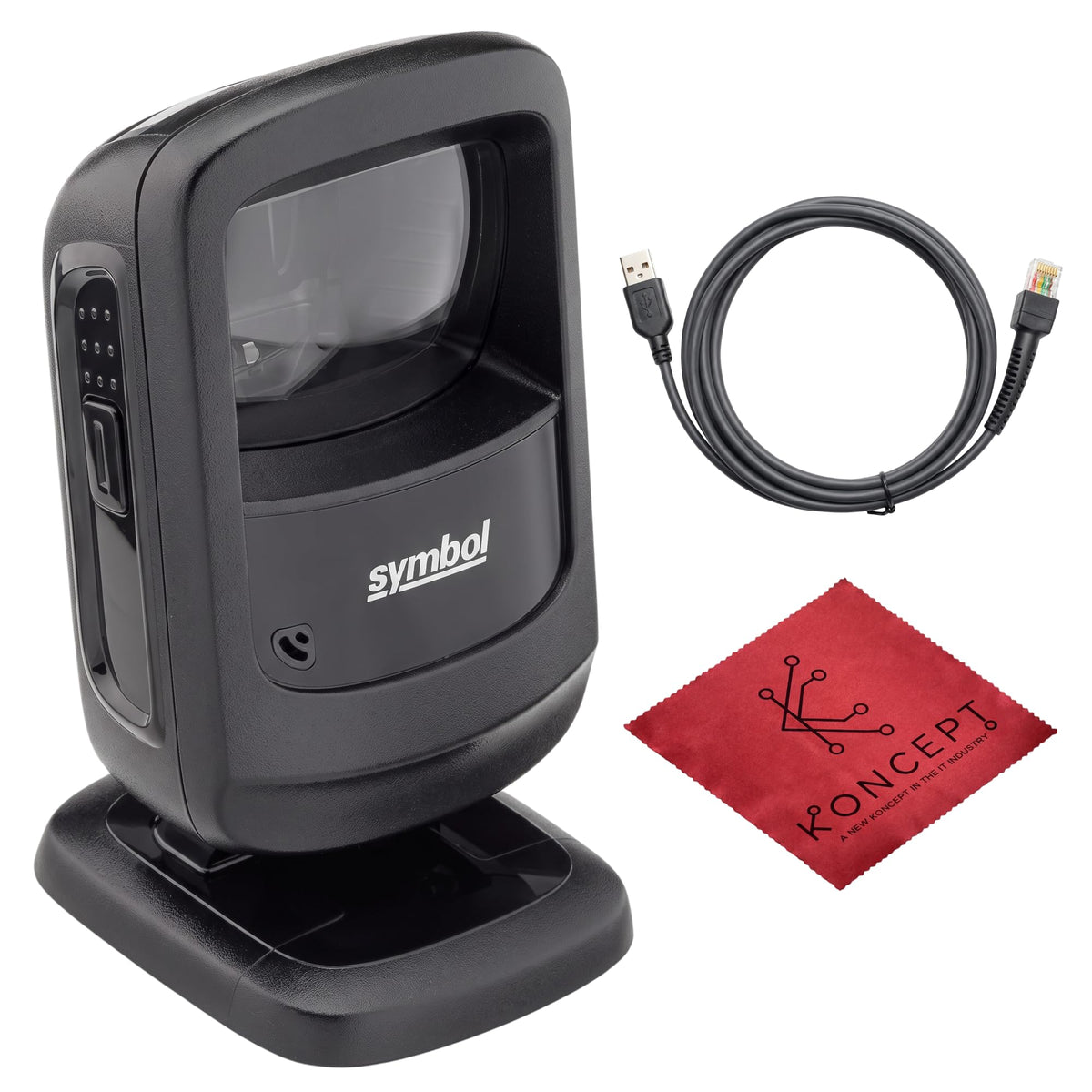 DS9208 Zebra Symbol 1D/2D Hands-Free Barcode Scanner, USB Cable Included