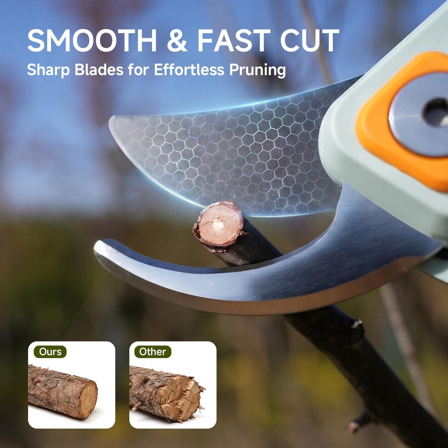 Pruning Shears Loppers Set - Adjustable Bypass Hand Pruner Sharp German Stainless Steel Teflon Coating Garden