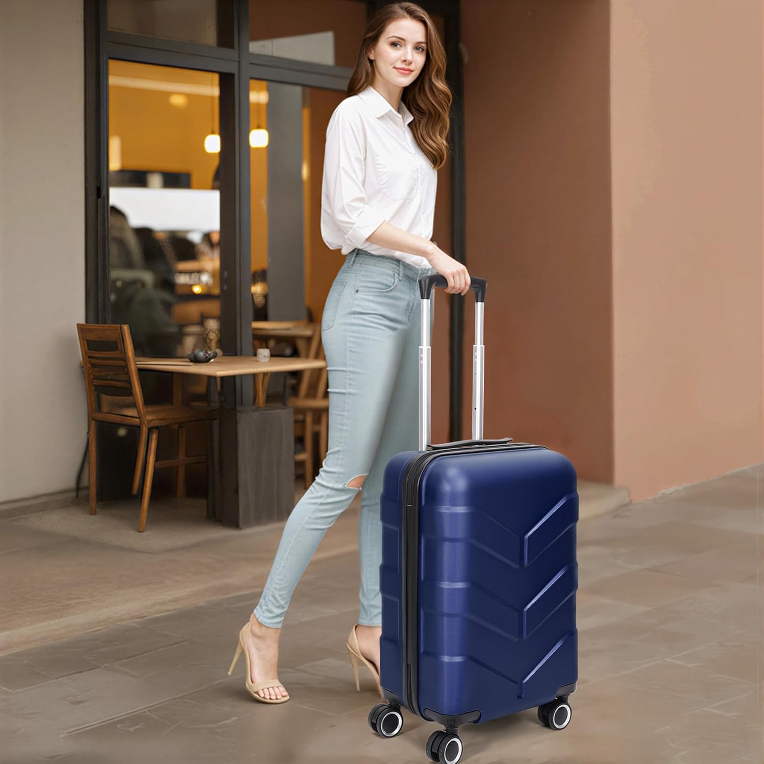 Luggage Sets 3 Piece with Spinner Wheel, Hardside Suitcase Set with TSA Lock, Expandable Lightweight Travel Luggage