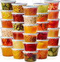 16 oz Plastic Food Storage Deli Containers with Lids [48 Sets]