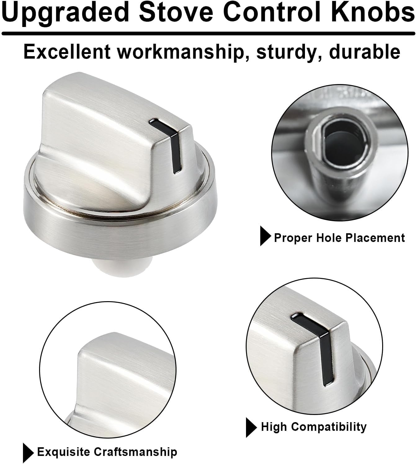 WB03X29300 Gas Stove Knobs Compatible with GE Range Surface Burner Knob | 5 Pack Range Knobs Replacements for GE