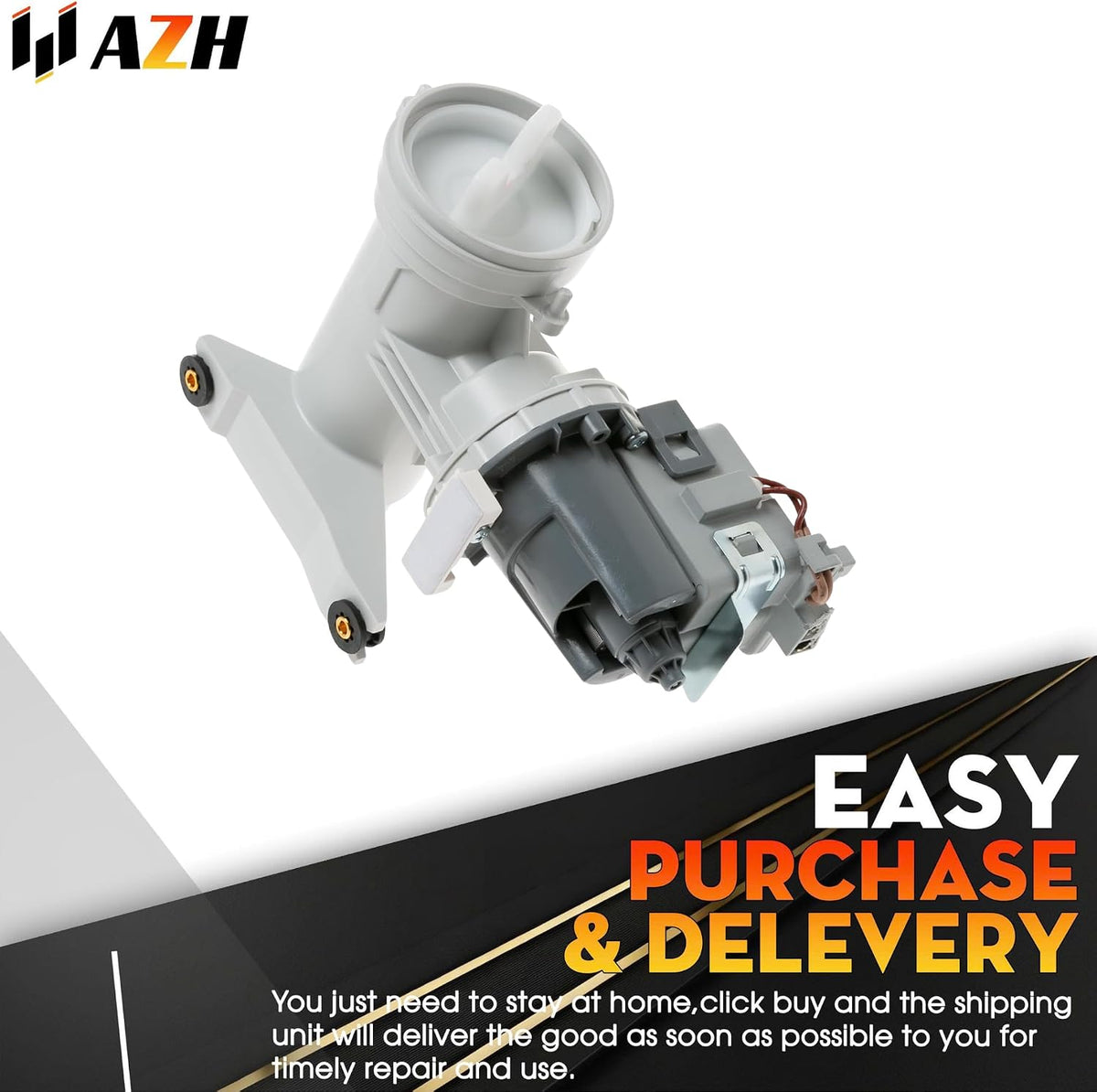 Drain Pump Replacement For GE GFWH3405L0MS GFWH3405L0MV GFWN1100H0WW GFWN1100H1WW GFWN1100H2WW GFWN1200D0WW GFWN1300D0WW GFWN1300J0WW GFWN1300J1WW GFWN1600J0WW GFWN1600J1WW Washing Machine