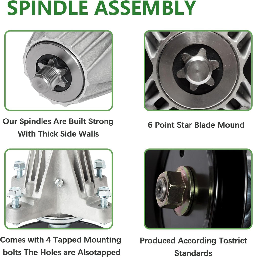 918-06980 618-06980 Spindle Assembly Kit for 50 inch Deck Cub Cadet RZT-50 S50 L50 ZT1-50 XT1-50 GT50 Troy Bilt Mustang 50 Craftsman G8200 Z550 Zero Turn Mower Parts (3 Pack)