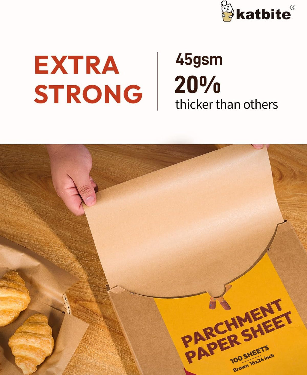 16x24 Inch Parchment Paper Sheets, 100Pcs Non-Stick Precut Baking Parchment, Unbleached Parchment Paper for Baking