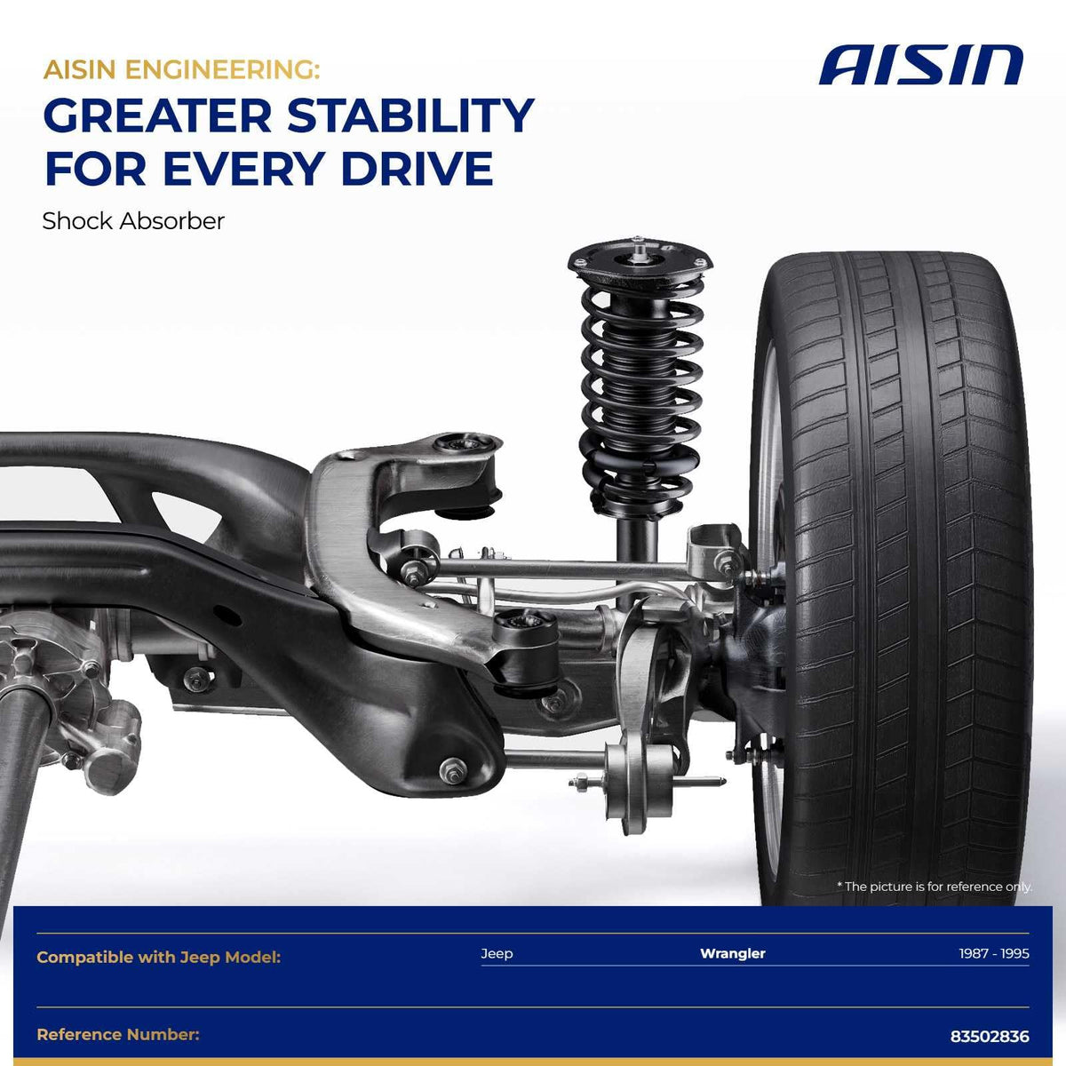 AISIN AFTERMARKET SABCH-01132 2pcs Front Suspension Shock Absorber