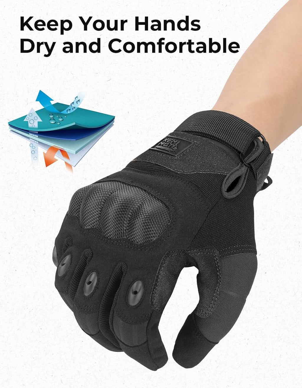 Tactical Gloves for Men, Touchscreen Motorcycle Gloves with Hard Shell & Palm Padding for Sports Motorcycle Cycling
