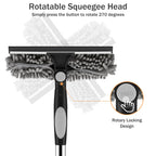 Window Squeegee with 66in Extension Pole 2-in-1 Window Cleaning Kit