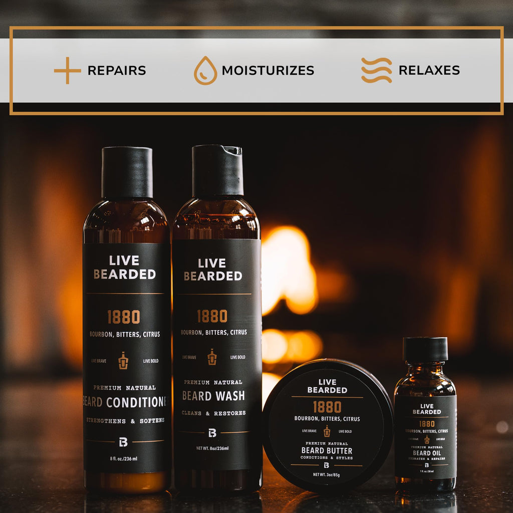 Complete Beard 4 Step Grooming Kit, 1880 Scent