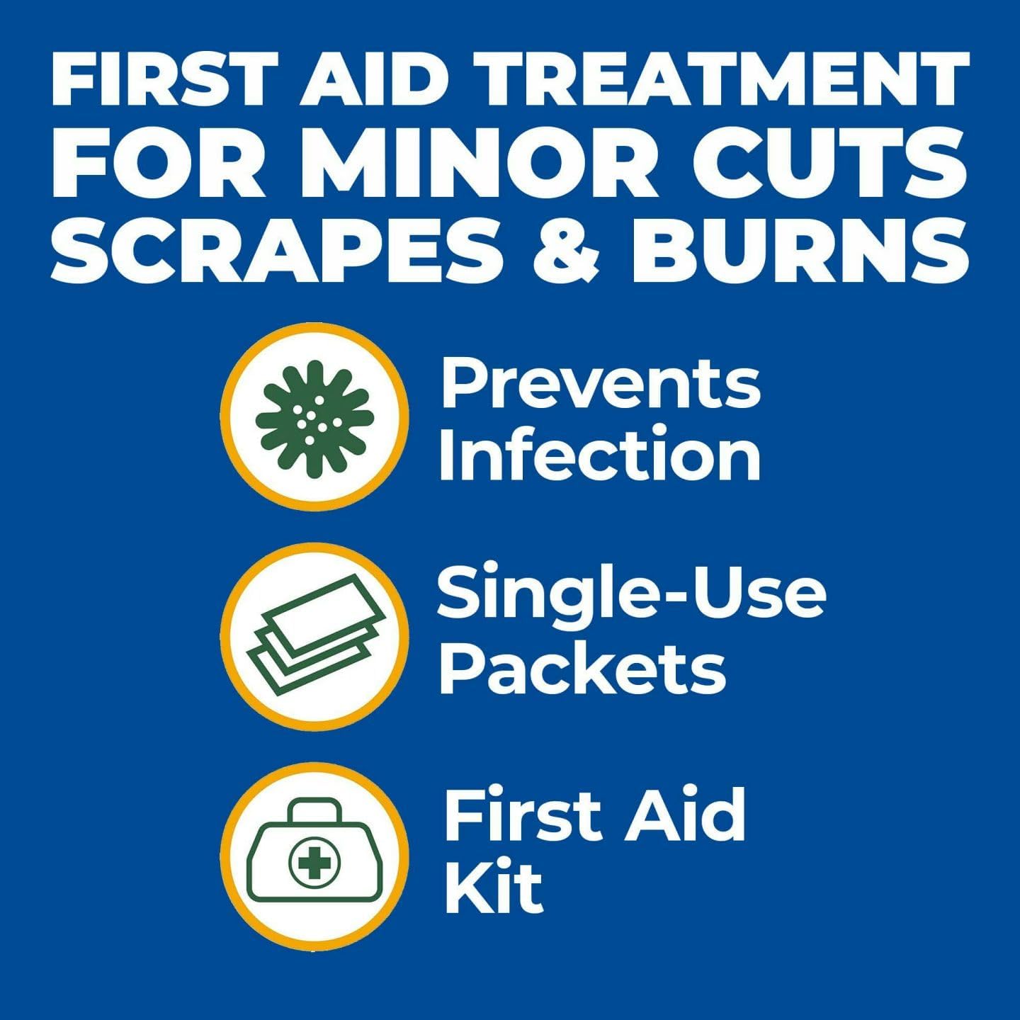(144 Pack Triple Antibiotic Ointment 0.9g Single Packet, First Aid Kit for Minor Scratches, Wounds, Cuts and Burns