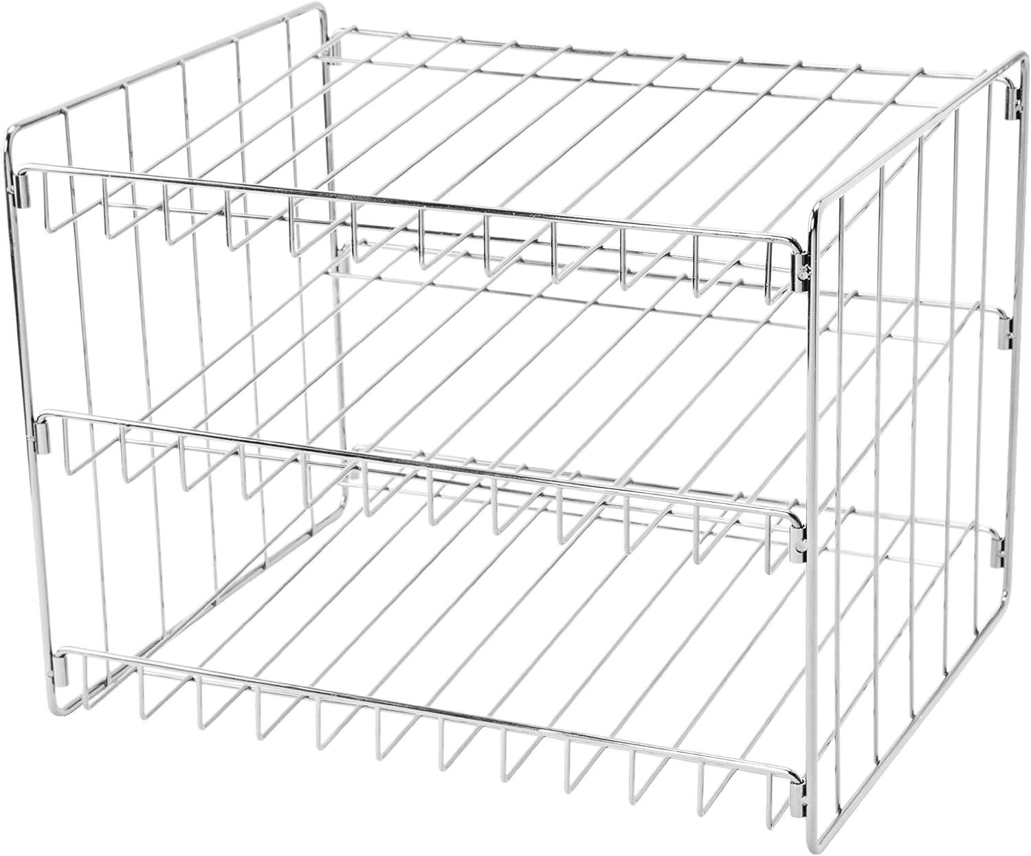 3 Tier Can Organizer | Chrome Steel Canned Food Storage Rack | Holds 36 Cans | Space-Saving Pantry & Cabinet Storage