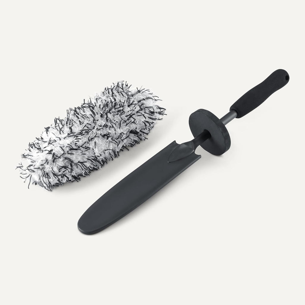 Microfiber Wheel Cleaner Brush, for Rim Cleaning and Car Detailing, 16.54" Length, Gray