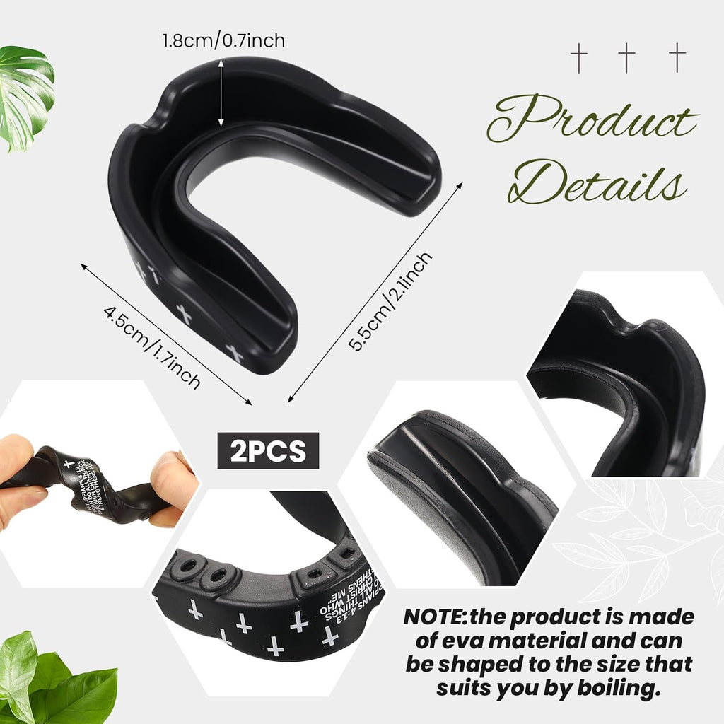 2 Pcs Christian Mouth/Teeth Guards | Sport Game Guard Religious Mouthguard: Soccer, Football, Basketball, Baseball