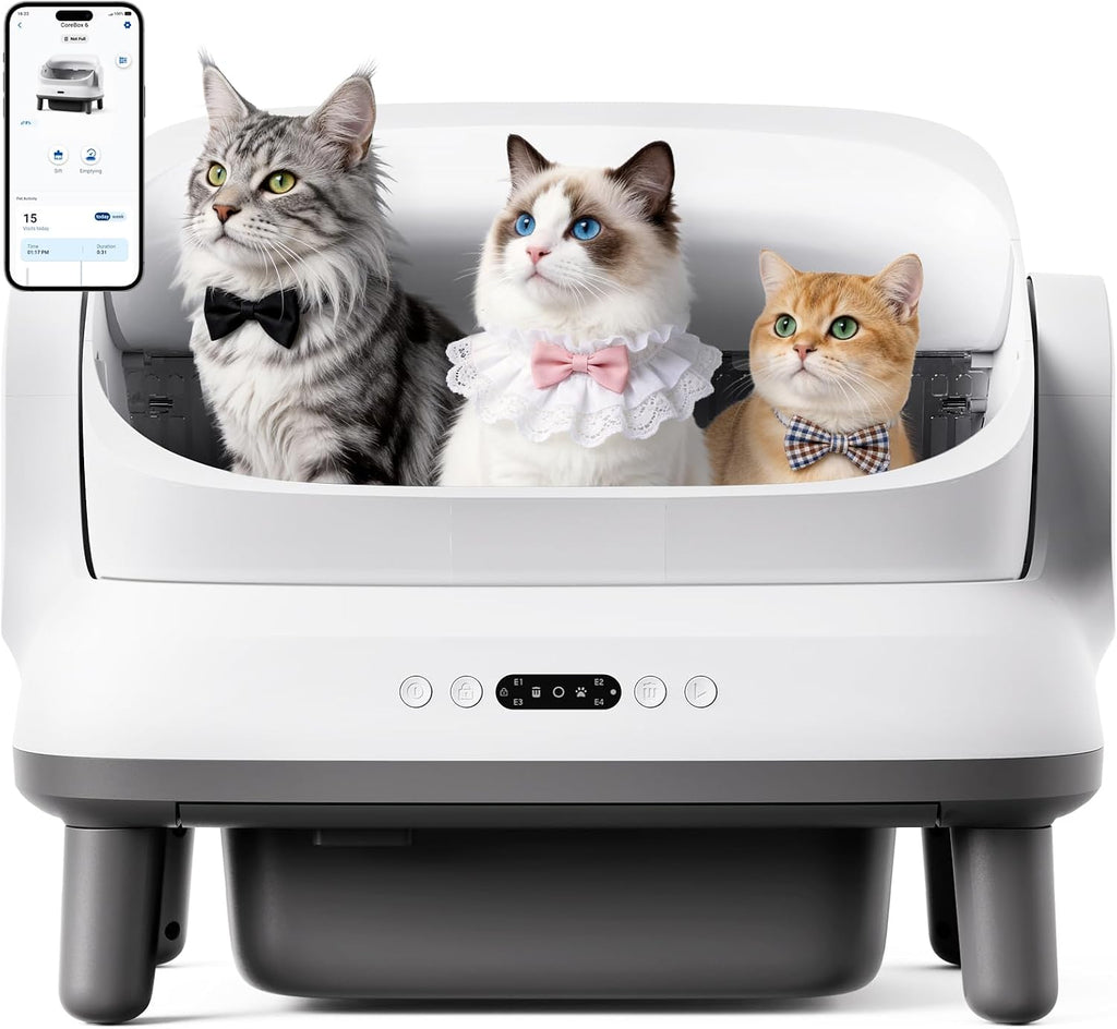 Happypaw XXXL Open-Top Automatic Self Cleaning Litter Box for Multiple Cats