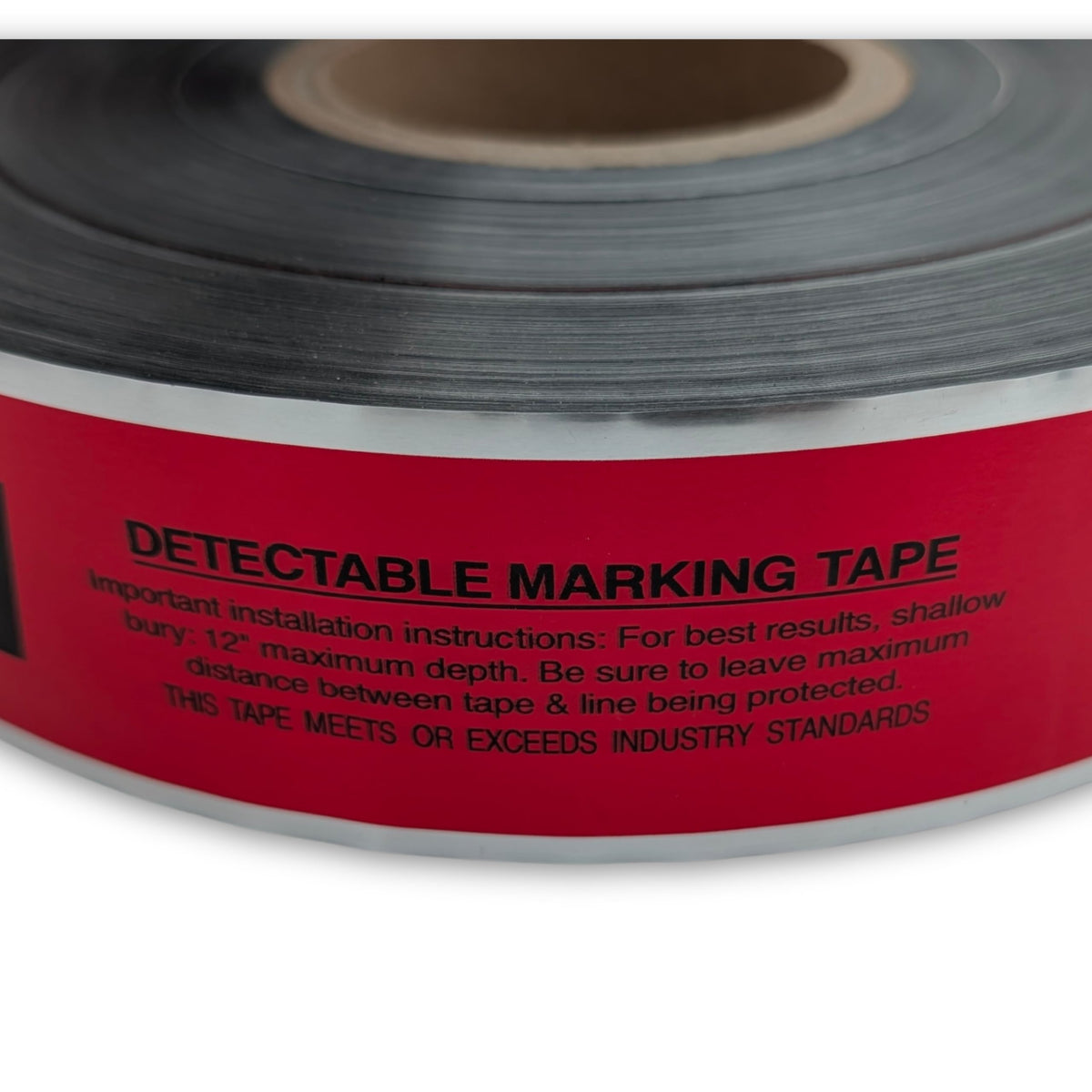 Buried Electrical Line Caution Tape - 6 Roll Pack - Detectable Underground Tape - 2 Inch x 1000 Ft Length, 4 Mil