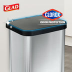 Stainless Steel Trash Can with Clorox Odor Protection, 13 Gallon