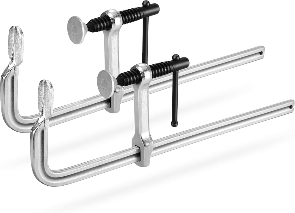 Bar Clamps, 12-Inch Light-duty Drop Forged Steel Bar Clamps for Woodworking and Welding, 2 Pack