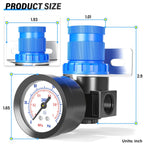 TAILONZ 1/4"NPT Pneumatic Pressure Regulator AR2000,Blue