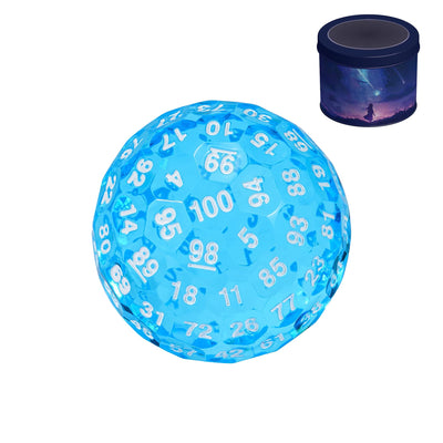 Upgraded D100 Dice, Single 100 Sided Polyhedral Dice 50mm D100 Die