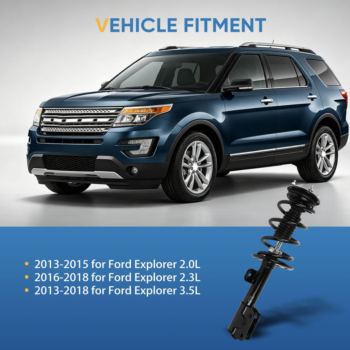 8pcs Struts Shocks Kit for 2013 2014 2015 2016 2017 2018 for Ford Explorer