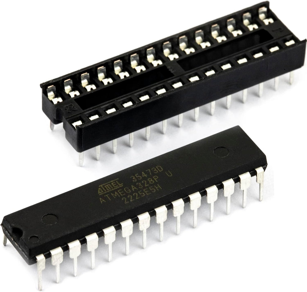 Breadboard Basic Kits for Arduino Project Atmega328P-PU Atmega328p with Uno R3 Bootloader, Dip28 Socket,16MHz Crystal, 1M Resistor, 100nF Capacitor, Reset Tactile Switch