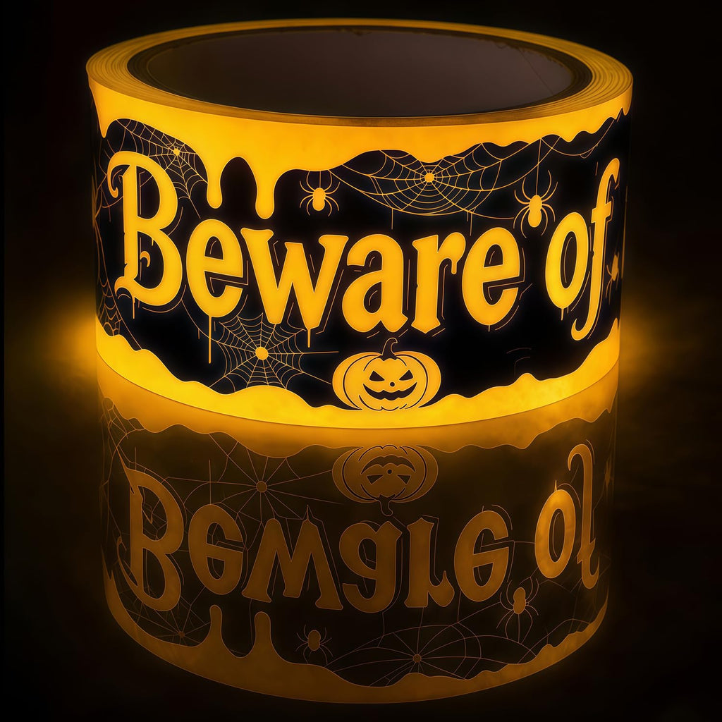 Glow in the Dark Halloween Caution Tape 2" x 20 FT Roll