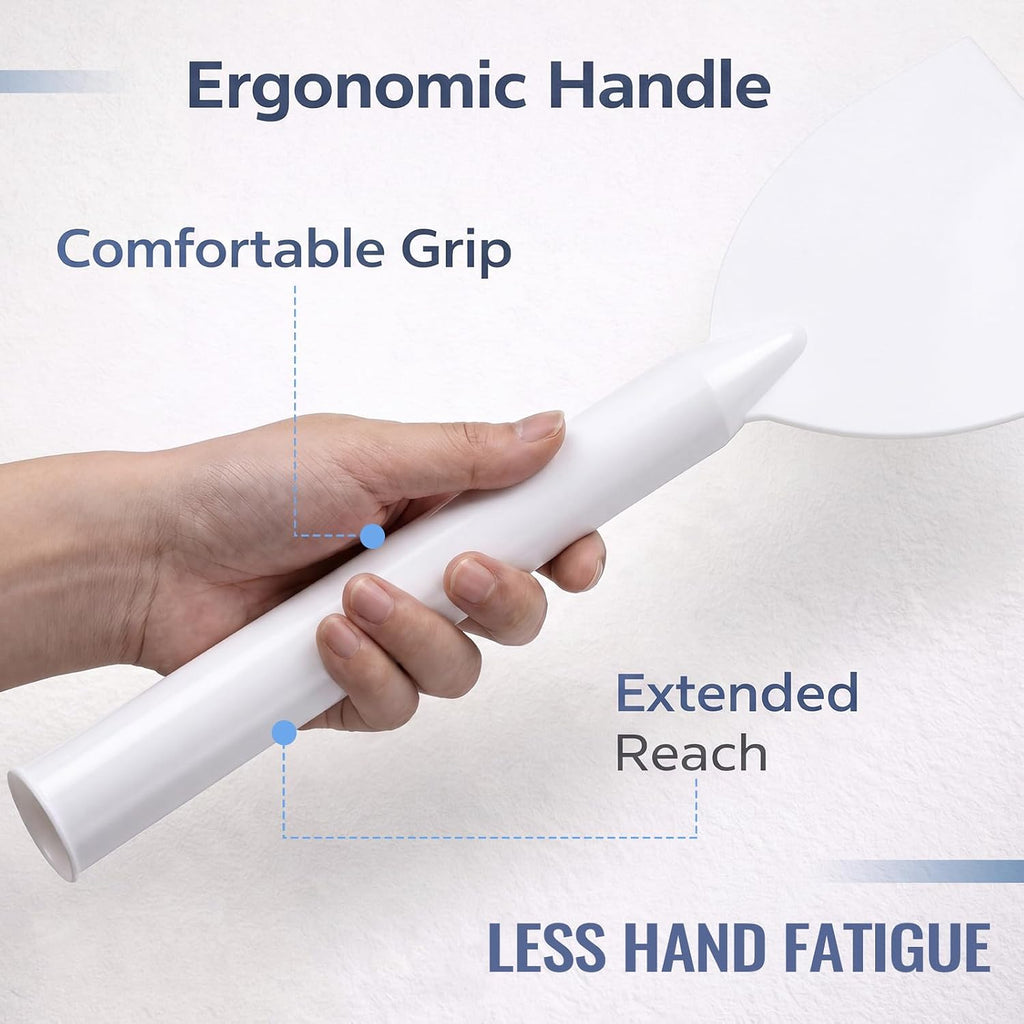 7'' Plastic Drywall Knife with Extra Long Handle Flexible Drywall Taping Knife Smooth Lightweight Wipedown Finishing