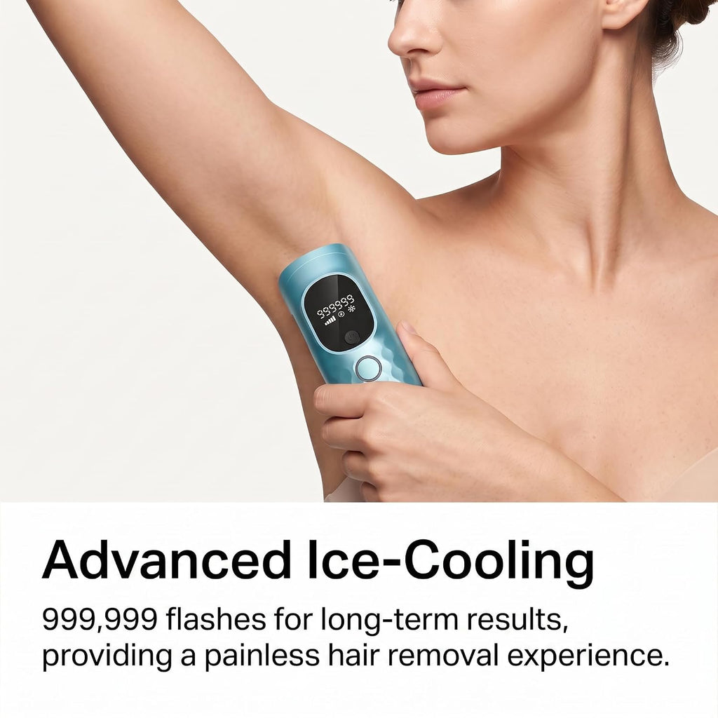 Laser Hair Removal Painless Ice Cooling for Armpits Legs Arms Bikini Line | IPL Device Remover Machine 5 Levels, 2
