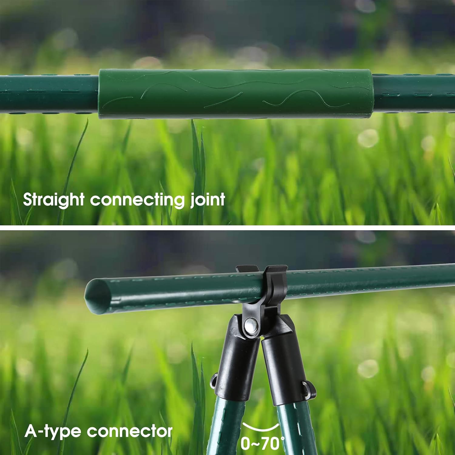 Adjustable Garden Stakes Connectors for 0.78" Rods | Plastic Plant Trellis Clips Connecting Joints for Tomato Cage