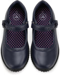 Girl's Mary Jane School Uniform Shoes | Lightweight, Non-marking Sole, Hook & Loop Strap, Soft Insole, All Day