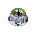 Wanyifa Titanium 12-Point Flange Nut (M5, Ranibow)