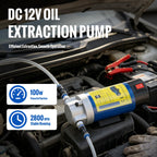 GJANSH 12V Oil Extractor Pump, 100W Self-Priming Electric Oil Change Pump