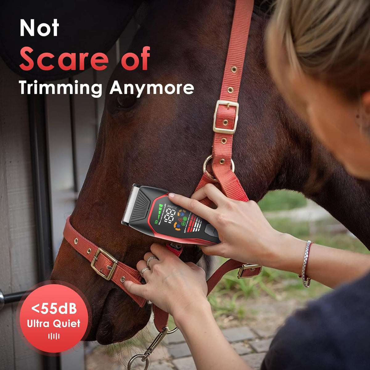 Horse Clippers Low Noise Rechargeble Horse Trimmer Kit