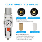 NANPU 3/8" NPT Air Compressor Filter & Pressure Regulator Combo w/Gauge