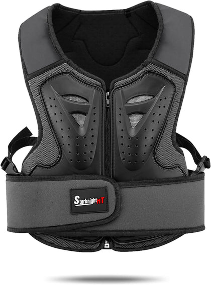 Kids Motorcycle Chest Protector Dirt Bike Youth Riding Spine Back Armor Protection for Motocross Cycling