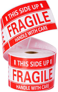 3 × 5 Inch Fragile Stickers Waterproof This Side Up Stickers Strong Adhesive Fragile Labels for Shipping Moving (500