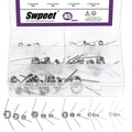 45Pcs 15 Sizes 45/90/120 Degree Stainless Steel Torsional Springs Assortment Kit, Mechanical Small Torsion Spring for