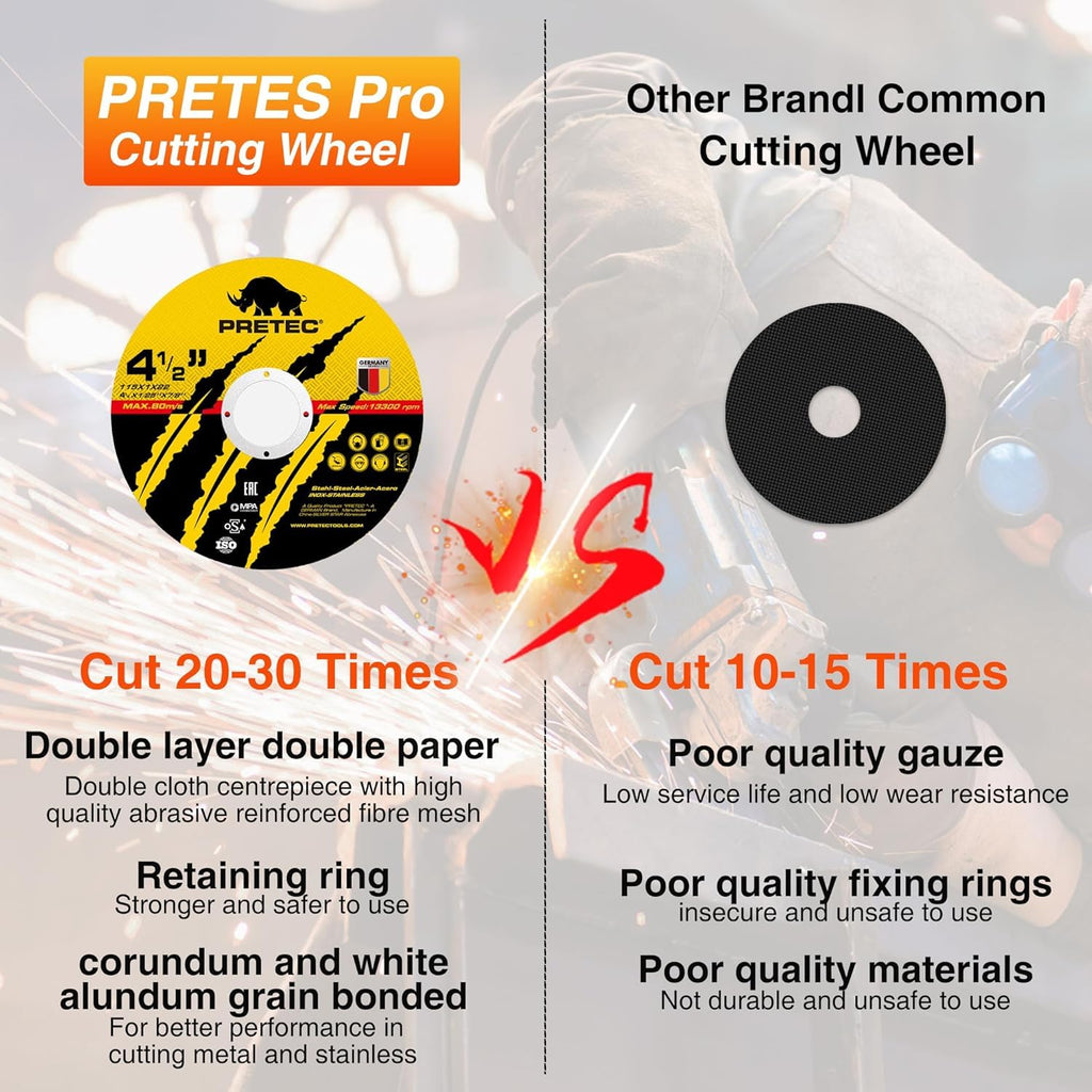 55 Pack Cut Off Wheels 4-1/2", Metal Cutting Wheel for Angle Grinder