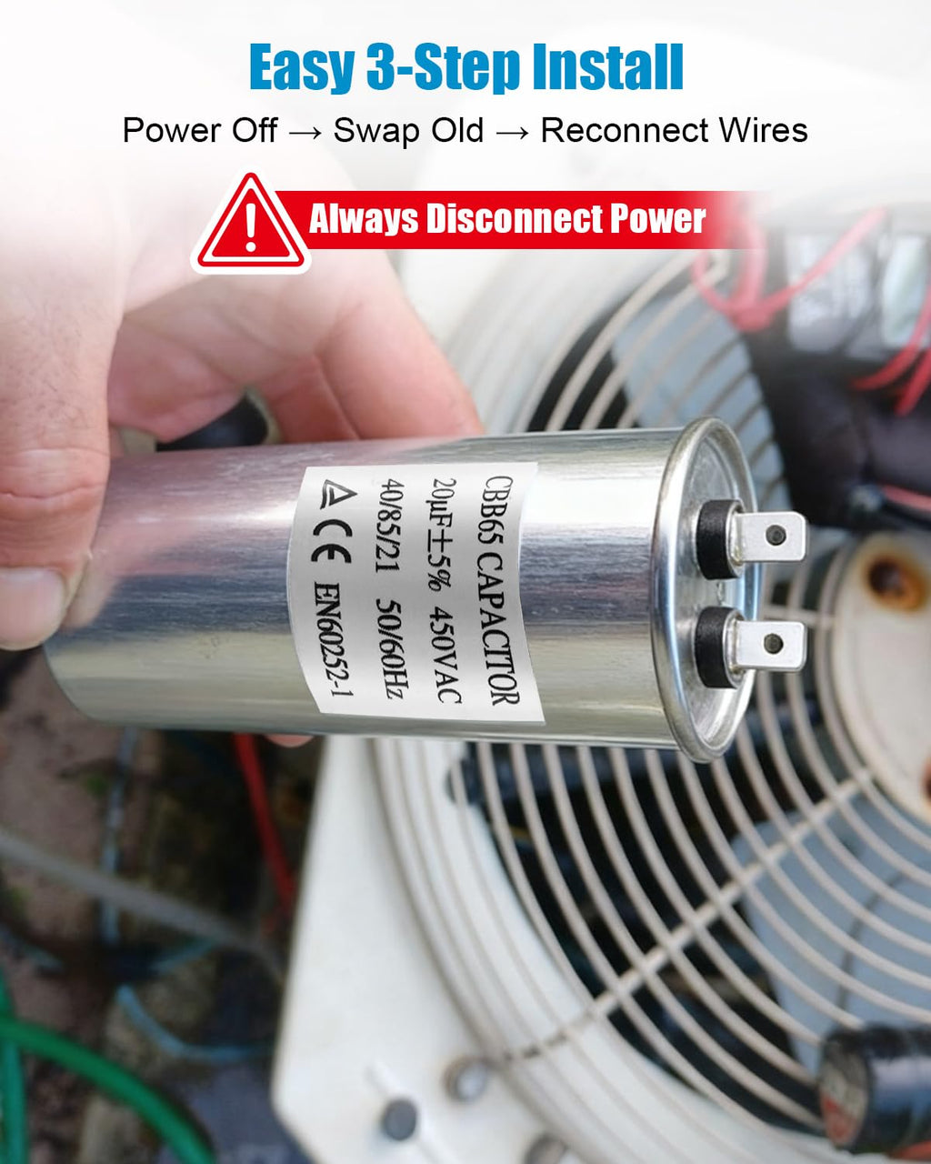 EAE32501017 Refrigerator Motor Run Capacitor Fit for LG Refrigerators