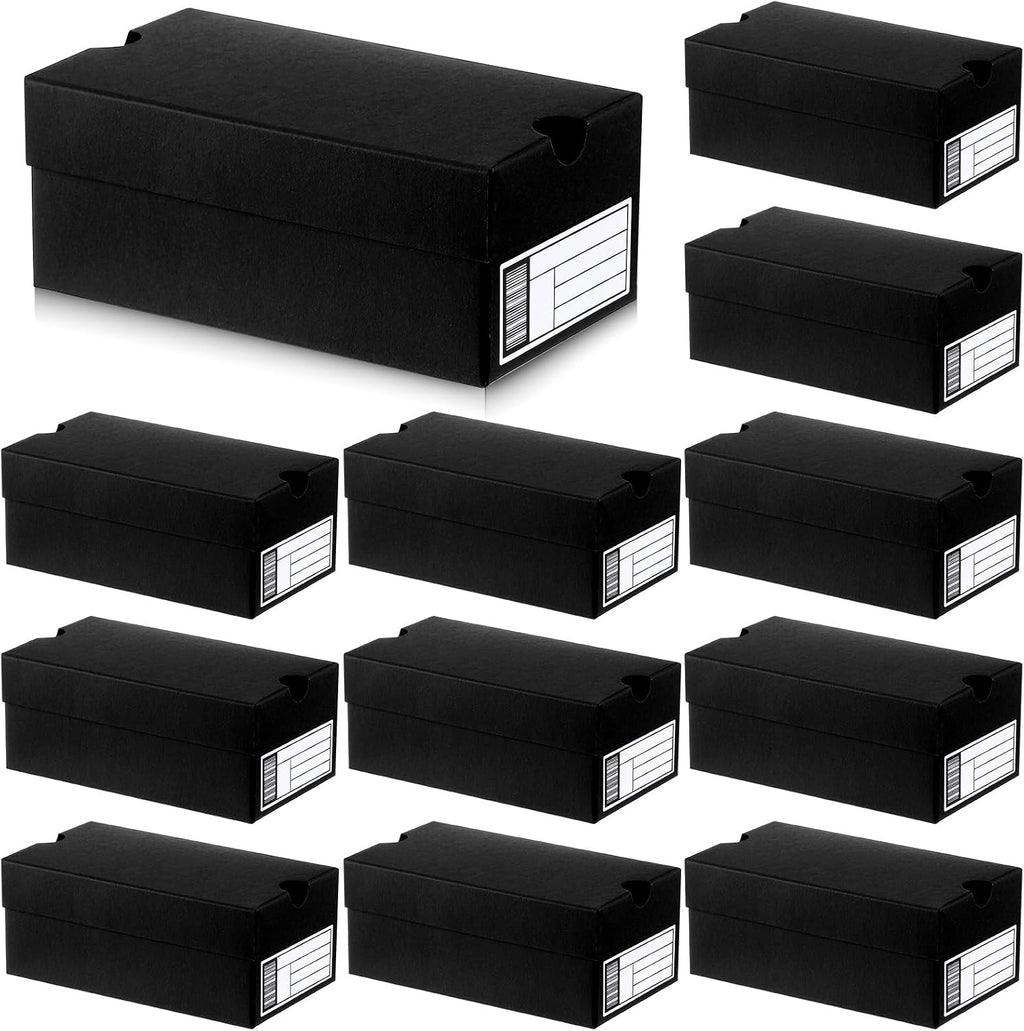 12 Set Mini Sneaker Shoe Gift Boxes, Black, 6.1 x 3.9 x 2.5