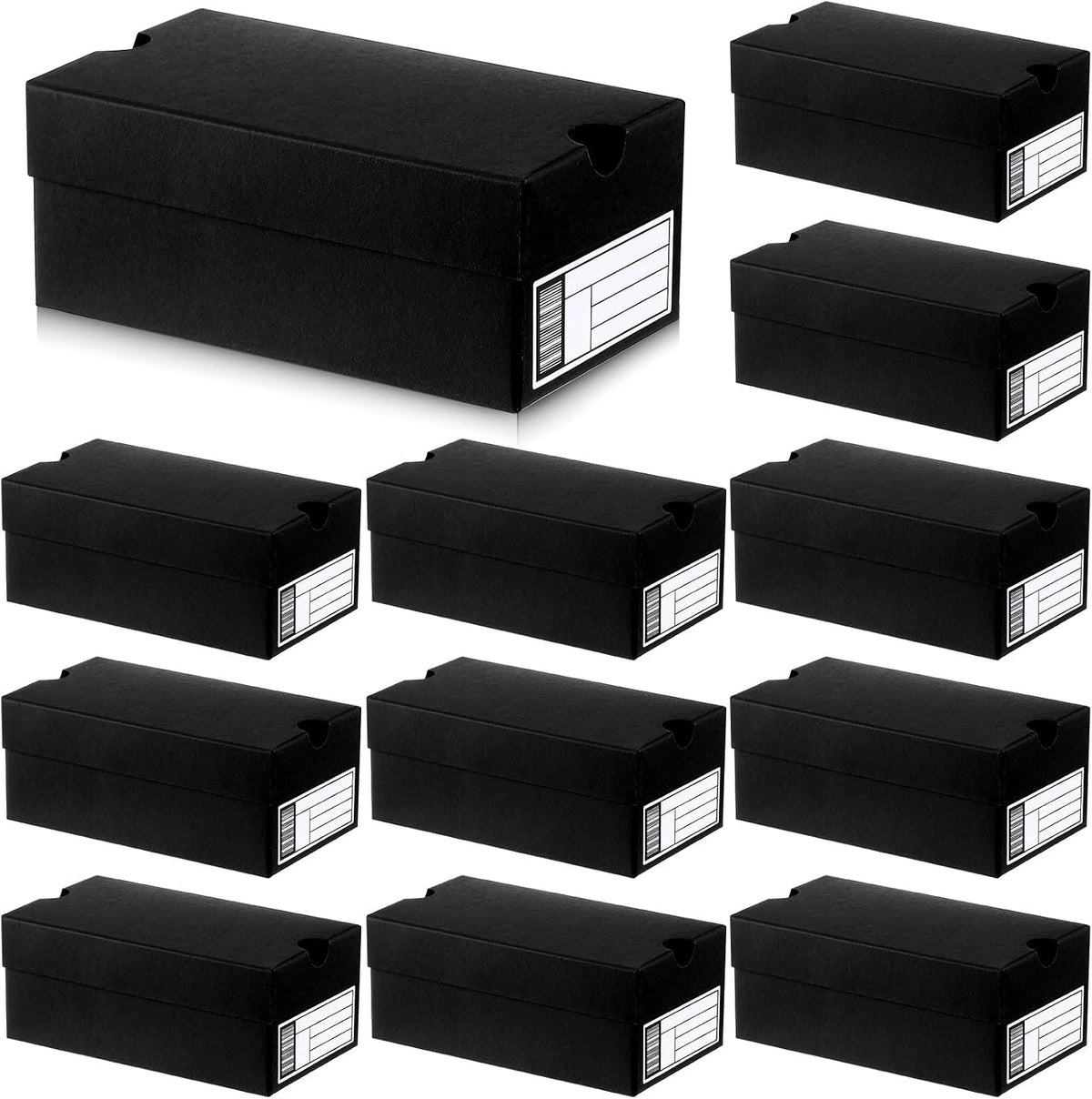 12 Set Mini Sneaker Shoe Gift Boxes, Black, 6.1 x 3.9 x 2.5