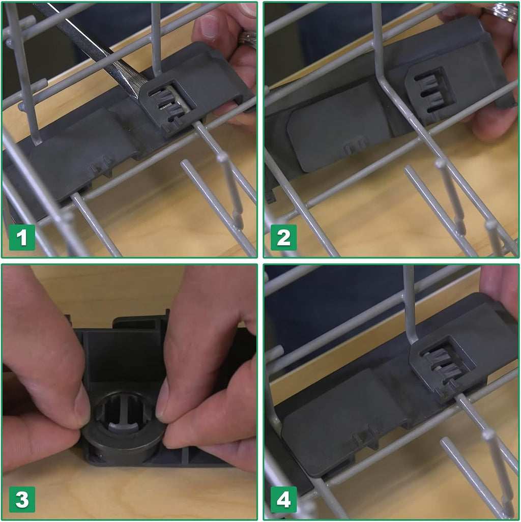 WD28X27241 Dishwasher Rack Carrier and Roller Kit Replacement for GE