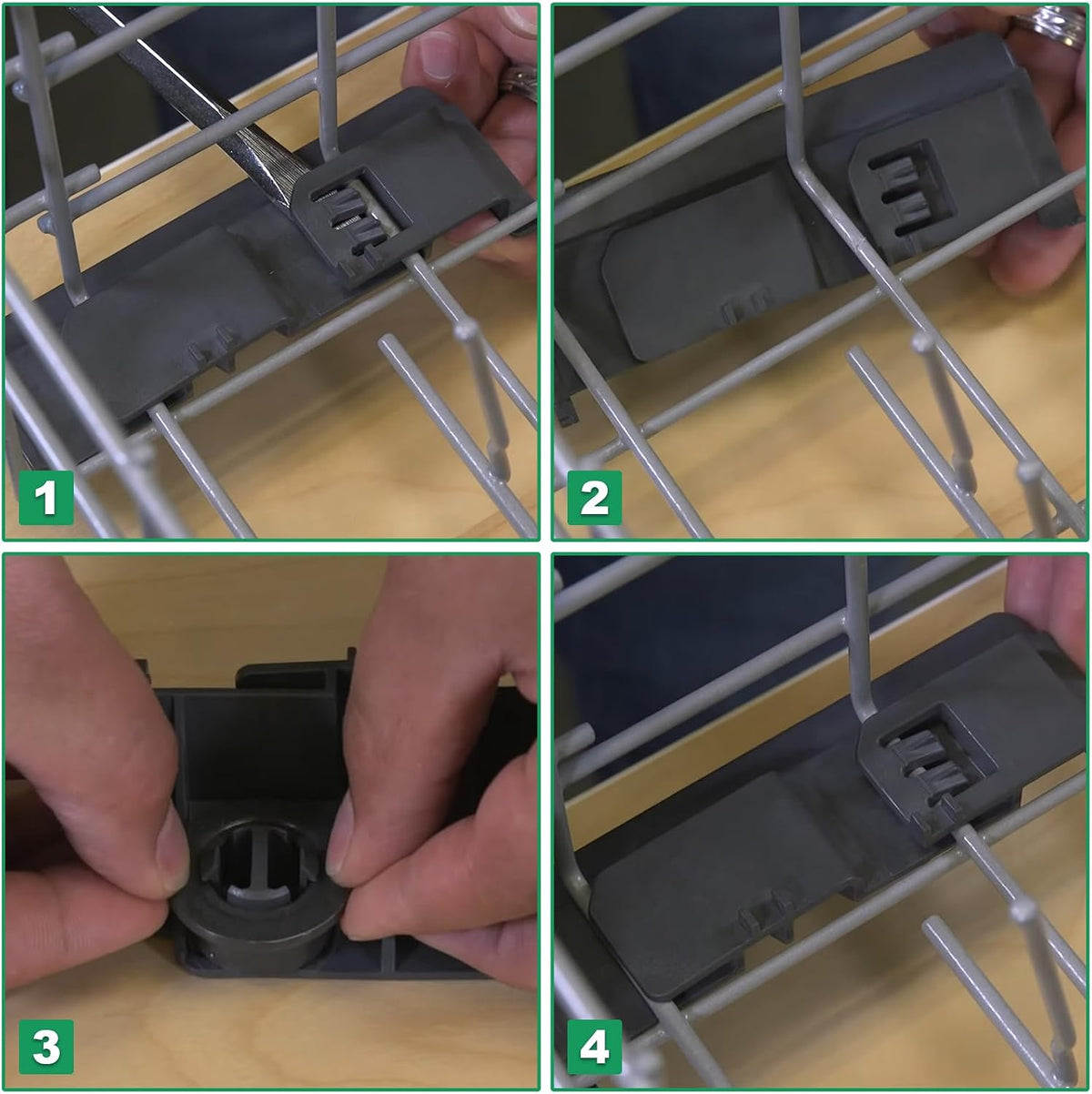 WD28X27241 Dishwasher Rack Carrier and Roller Kit Replacement for GE