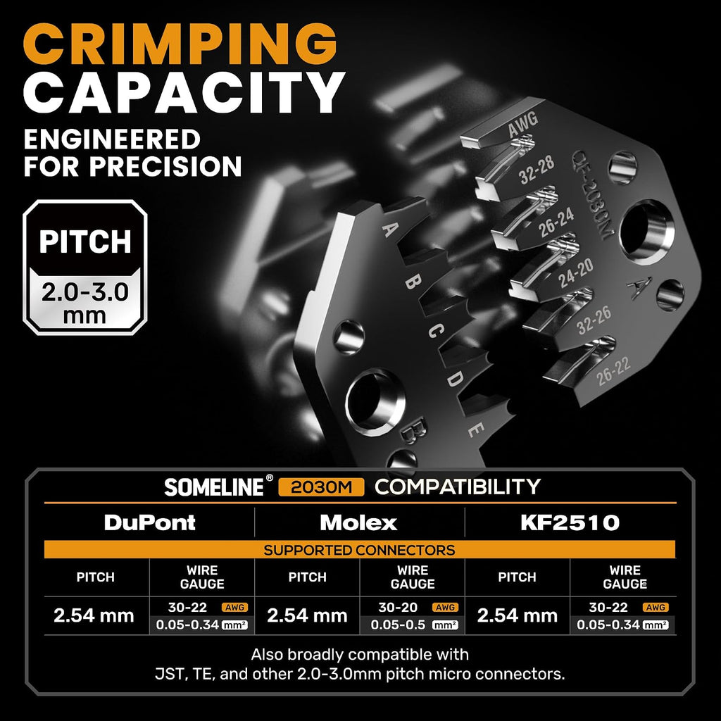 SOMELINE 2.54mm Connector Crimping Tool Kit, for Dupont/Molex SL/KF2510