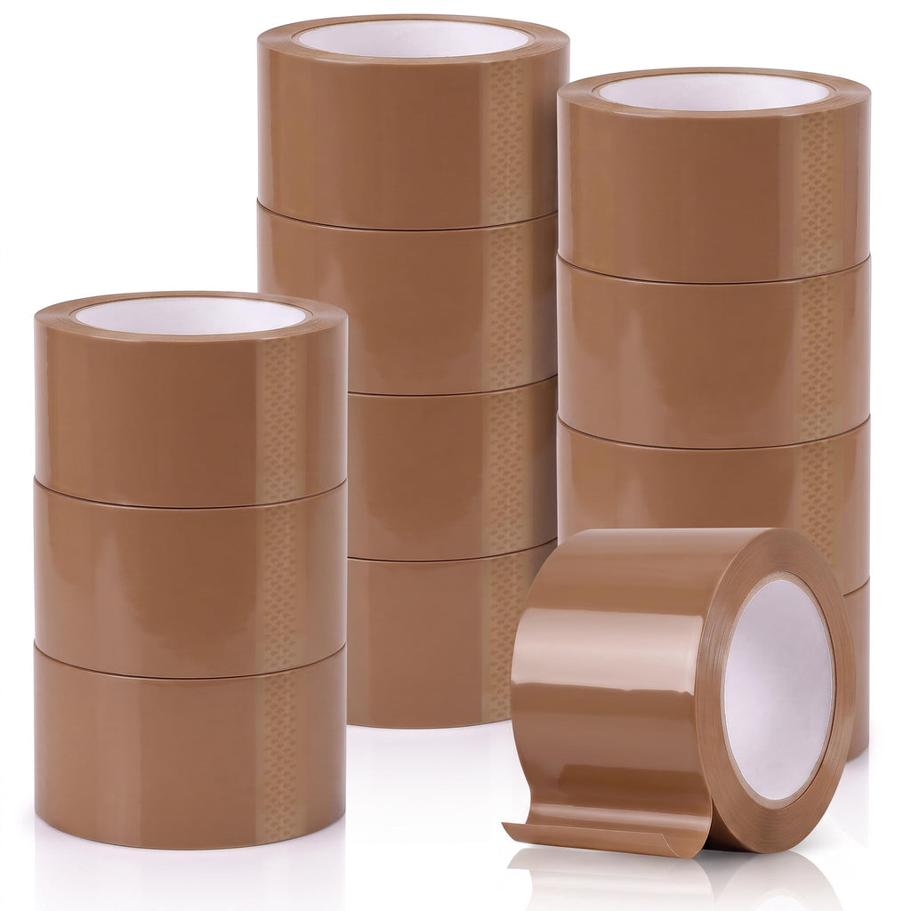 Brown Packing Tape 3 Inch x 110 Yards, 12 Rolls (1320 Yards Total)