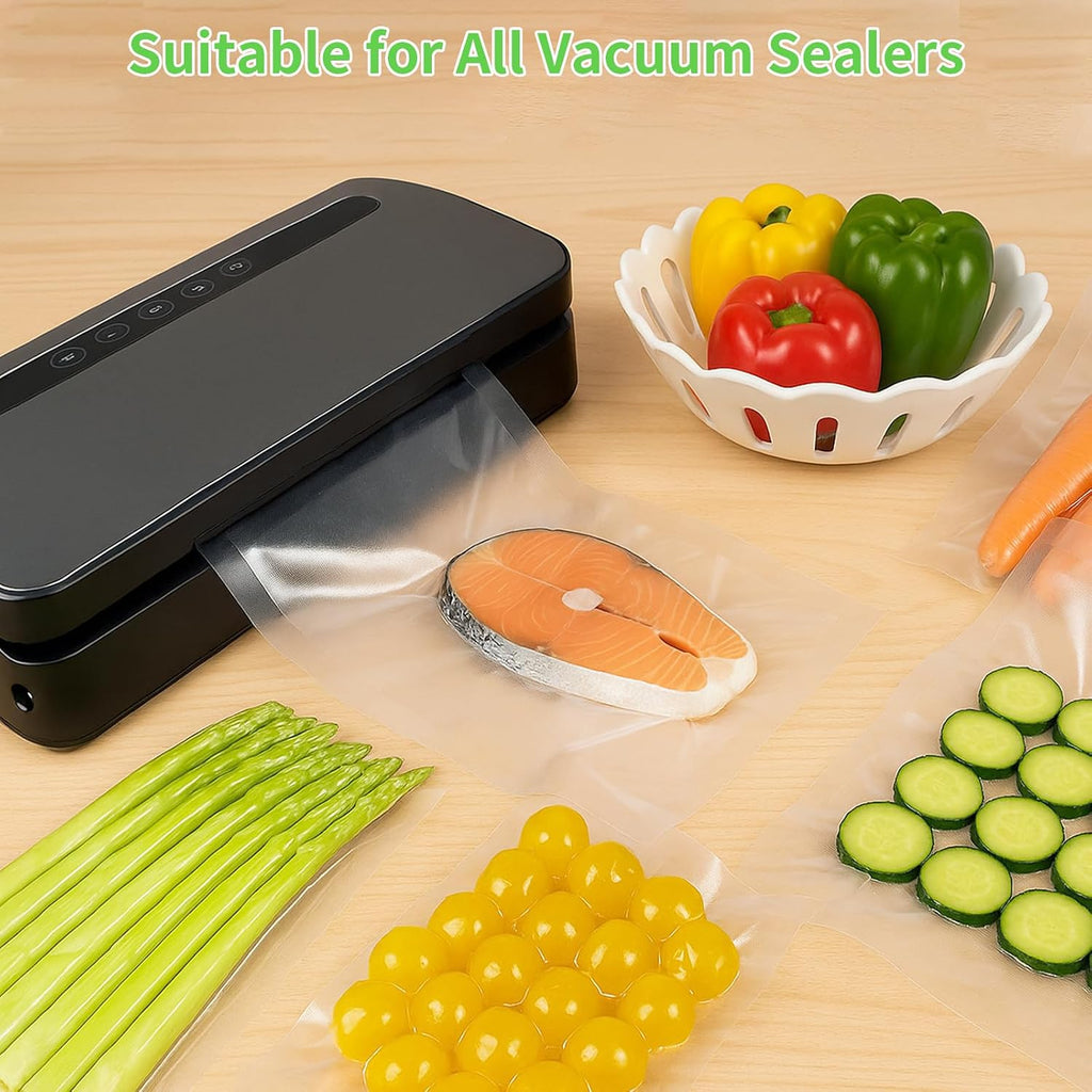 4Pack Vacuum Sealer Bags Rolls 11"x50' for Food Storage
