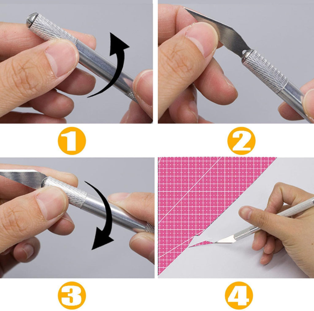 Self Healing Sewing Mat, Exacto Knife Precision Carving Craft Hobby Knife Kit for DIY Art Work Cutting, Hobby