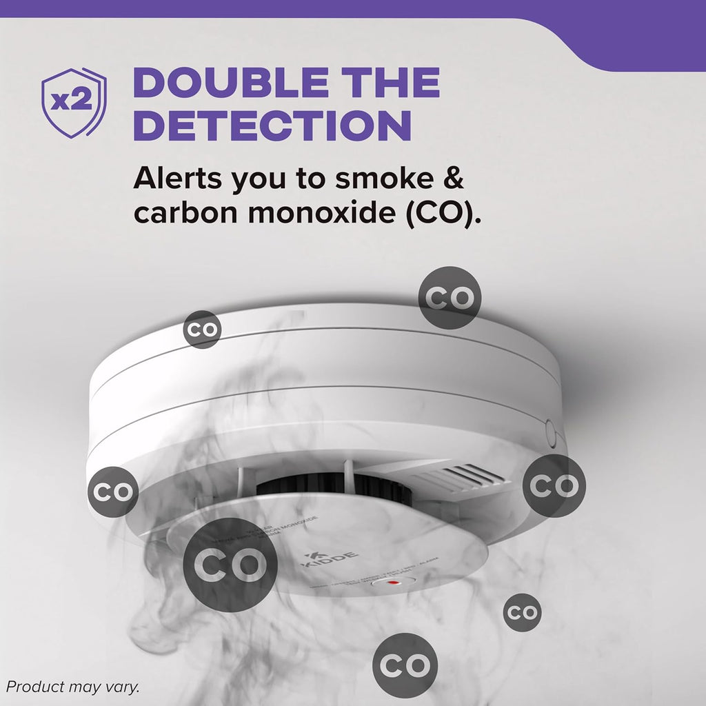 Smoke and Carbon Monoxide Detector, AA Battery Powered with LED Status Lights, 85 dB Alarm, 5 inches, 30CUDR, 3 Pack